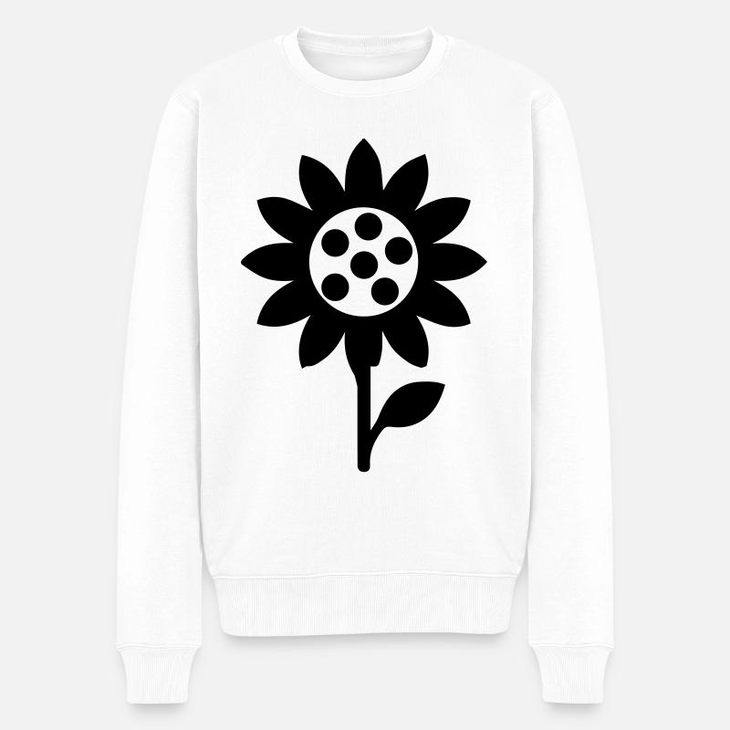 Icône d’icône de tournesol - Pull Premium bio Homme - blanc