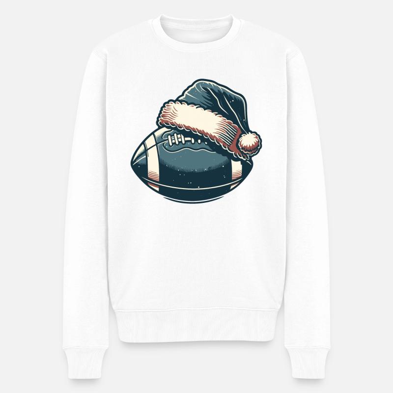 American Football XMAS - Männer Premium Bio Pullover - Weiß