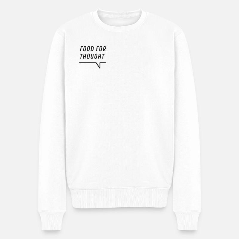 Zum nachdenken - Männer Premium Bio Pullover - Weiß