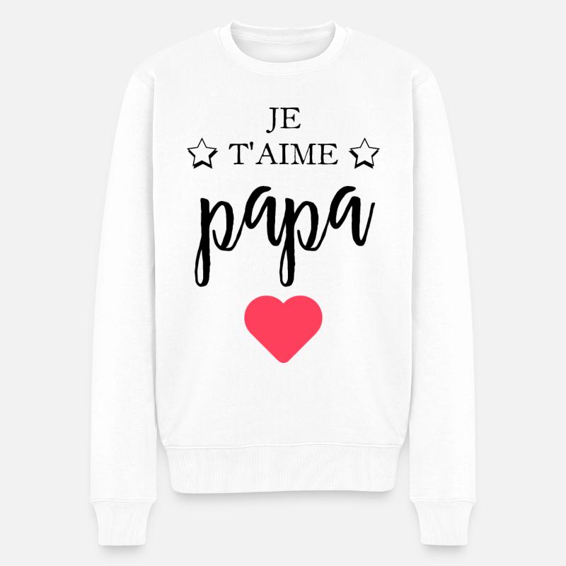 Je t aime papa - Pull Premium bio Homme - blanc