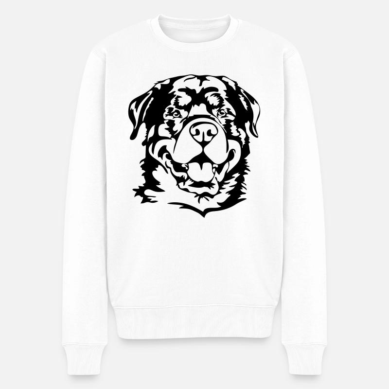 ROTTWEILER Hunde Hund Hundesport Wilsigns IGP - Männer Premium Bio Pullover - Weiß