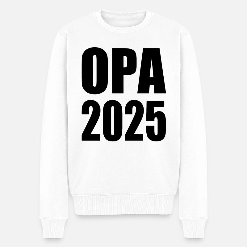 Opa 2025 - Männer Premium Bio Pullover - Weiß