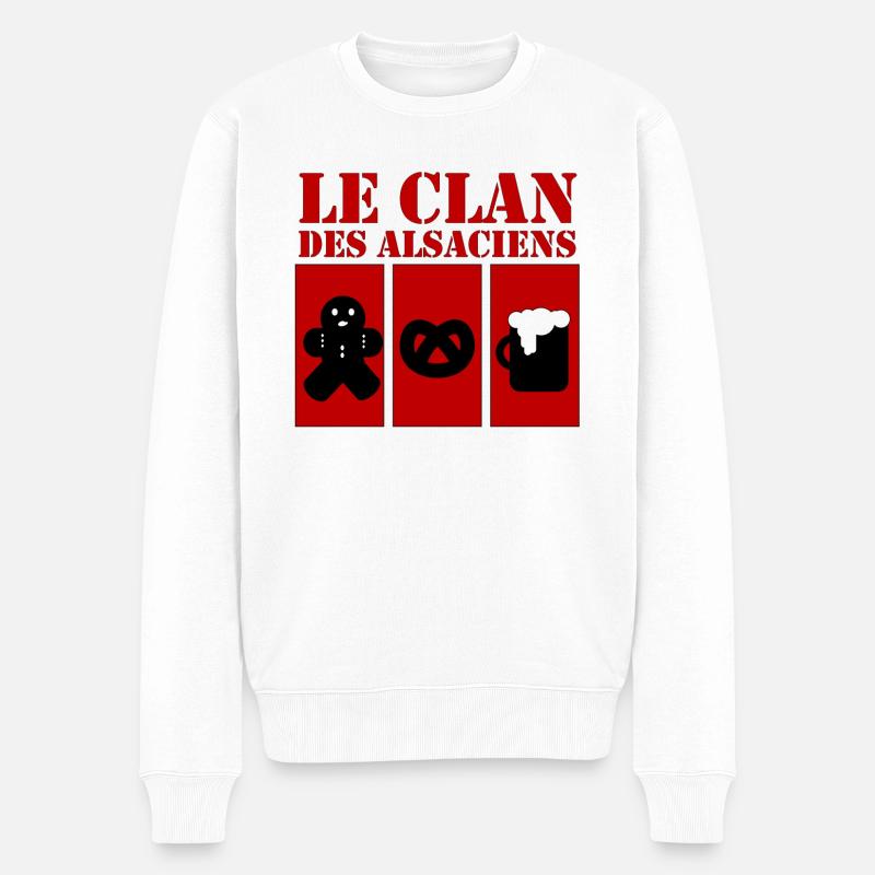 Le clan des Alsaciens - Pull Premium bio Homme - blanc