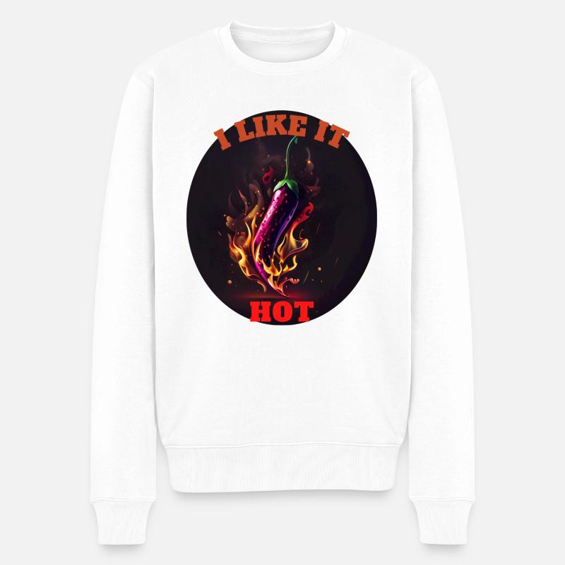 Hot Chilli: Je l’aime chaud - Pull Premium bio Homme - blanc