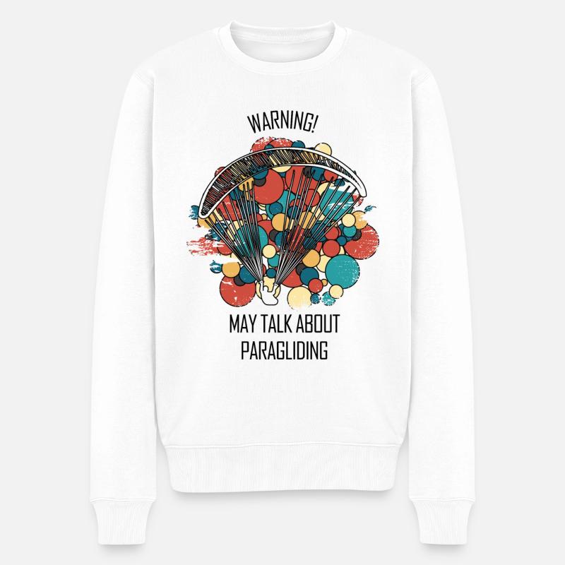 Paragliding Gleitschirm Paragleiter Paraglider - Männer Premium Bio Pullover - Weiß