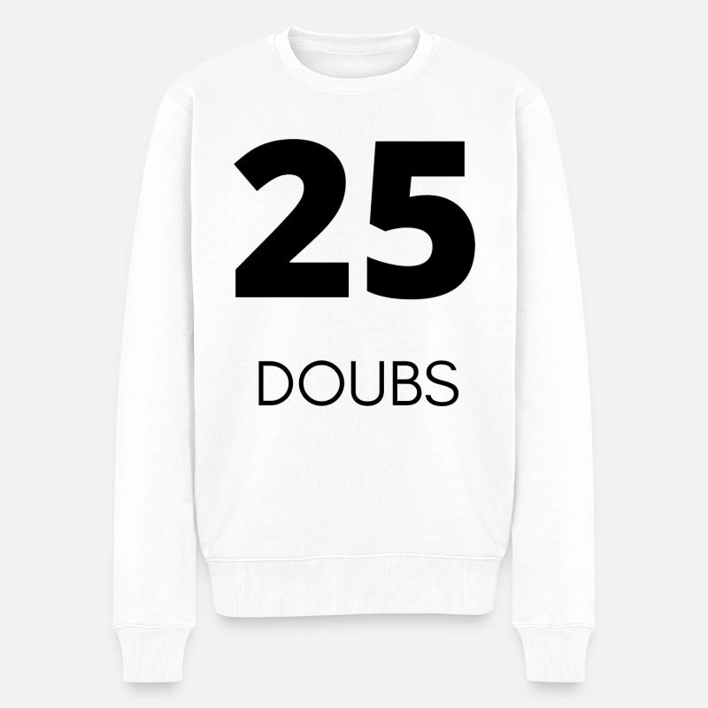 25 Doubs - Pull Premium bio Homme - blanc