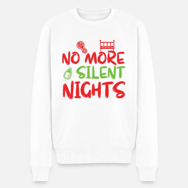 Grossesse de Noël Enceinte - Pull Premium bio Homme - blanc