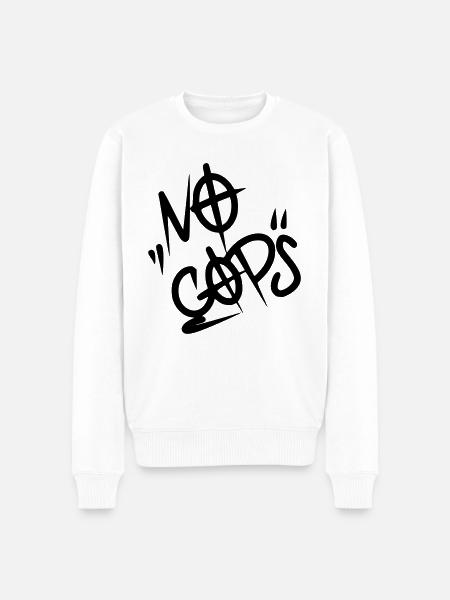 No Cops - Männer Premium Bio Pullover - Weiß