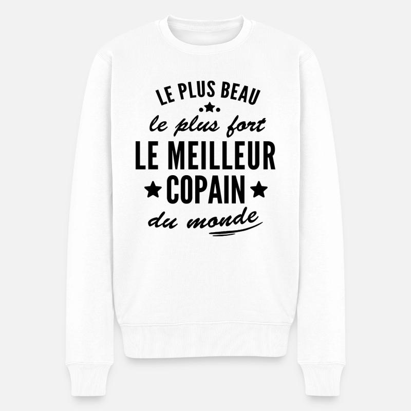 le meilleur copain au monde - Pull Premium bio Homme - blanc