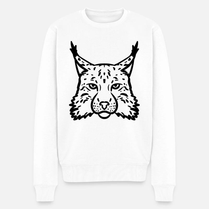 Lynx noir - Pull Premium bio Homme - blanc