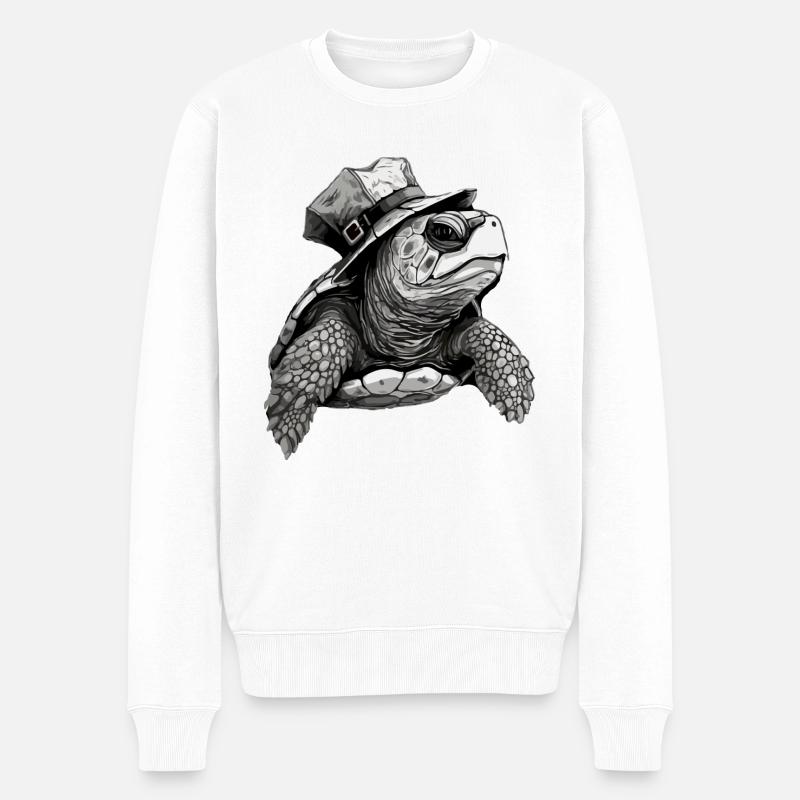 Capitaine Tortue - Pull Premium bio Homme - blanc