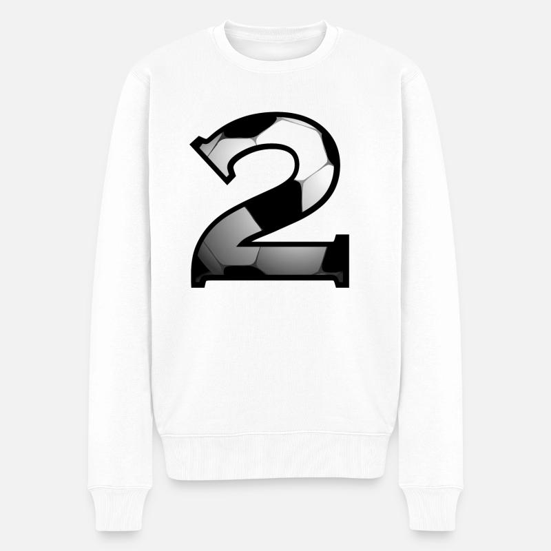 Fußball Soccer - Männer Premium Bio Pullover - Weiß