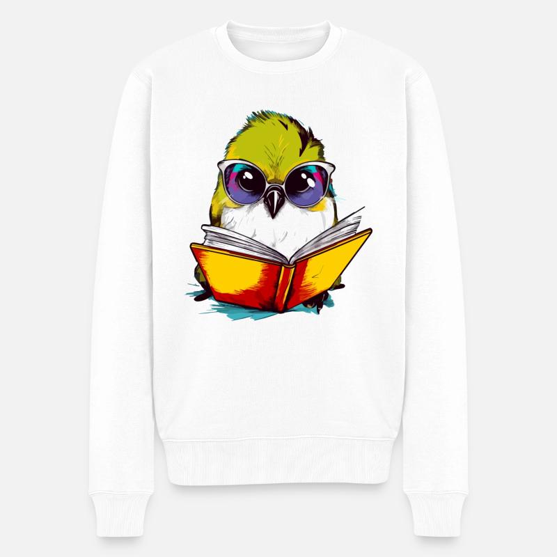 Bako l'oiseau savant - Pull Premium bio Homme - blanc