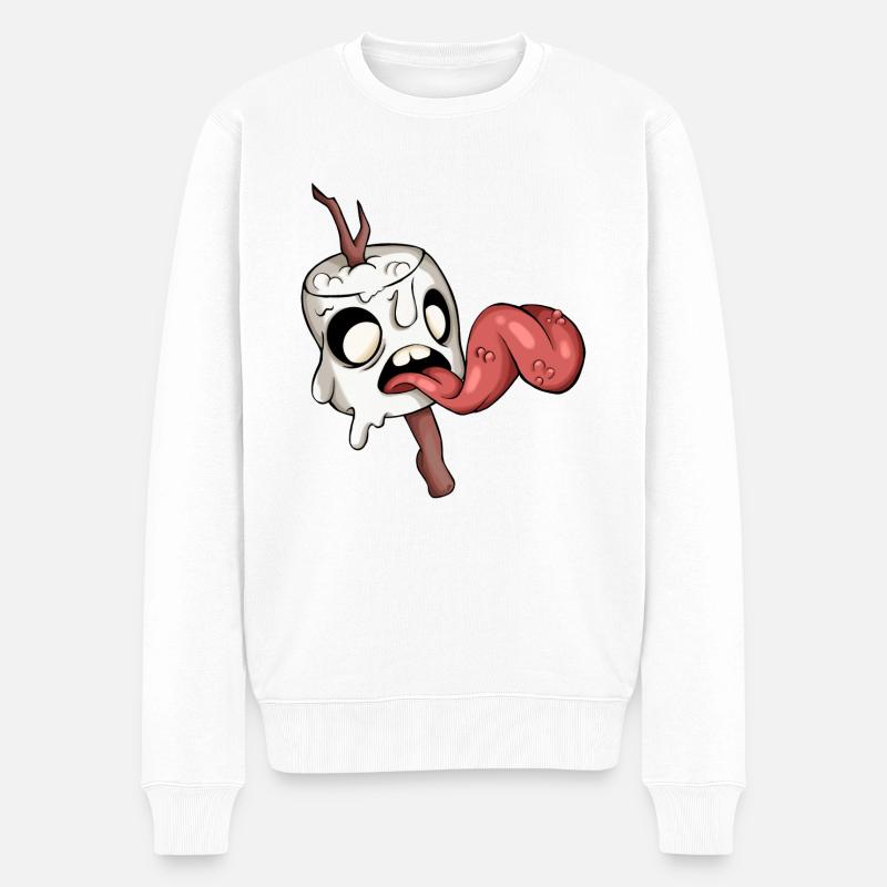 Marshmallow - Männer Premium Bio Pullover - Weiß