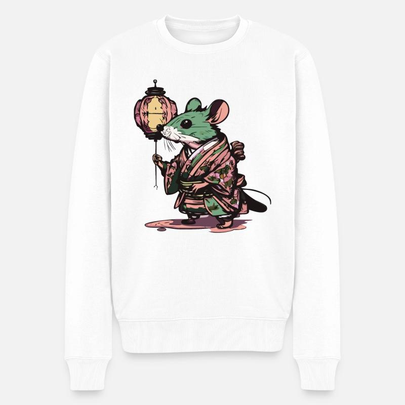 Souris en kimono - Pull Premium bio Homme - blanc