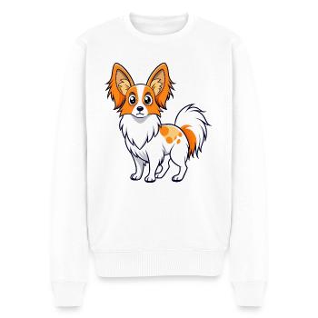 Alerte Papillon Art Numérique - Pull Premium bio Homme - blanc - Devant - Thijin (182cm)