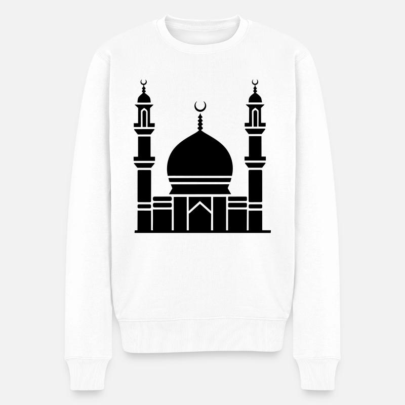 Moschee - Männer Premium Bio Pullover - Weiß