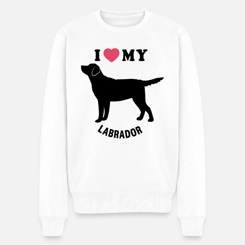 J’adore mon Labrador - Pull Premium bio Homme - blanc