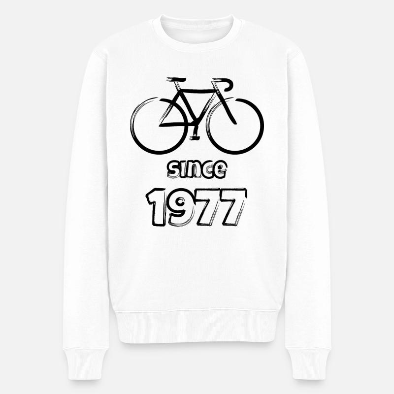 Depuis 1977 noir !! - Pull Premium bio Homme - blanc