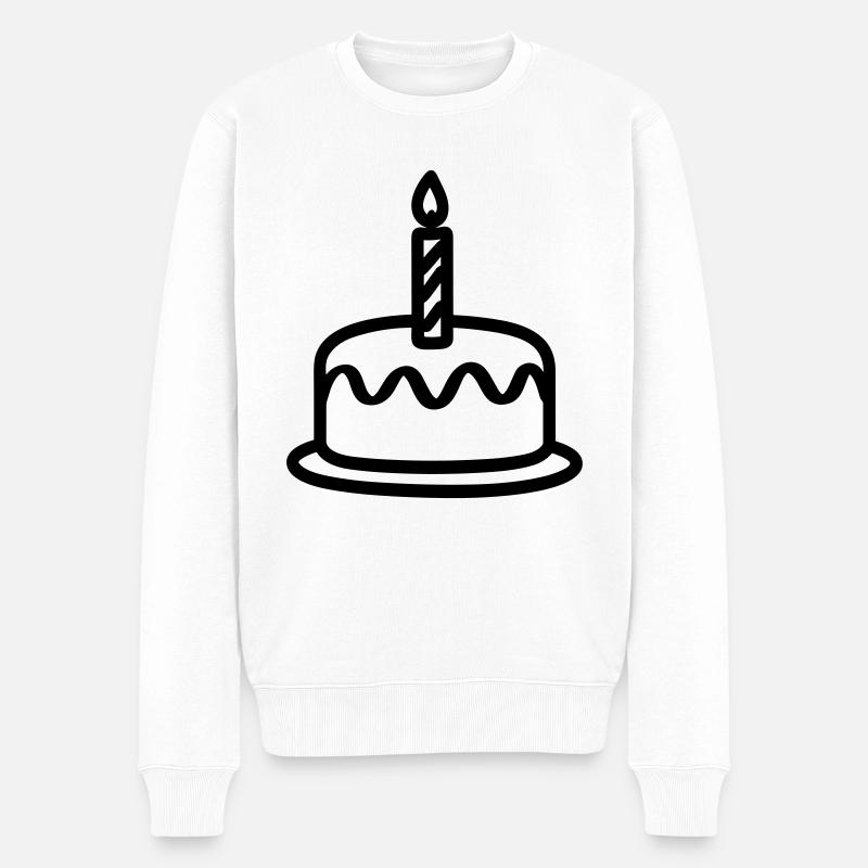 Gateau d'anniversaire - Pull Premium bio Homme - blanc