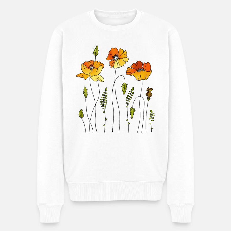 Fleur - Pull Premium bio Homme - blanc