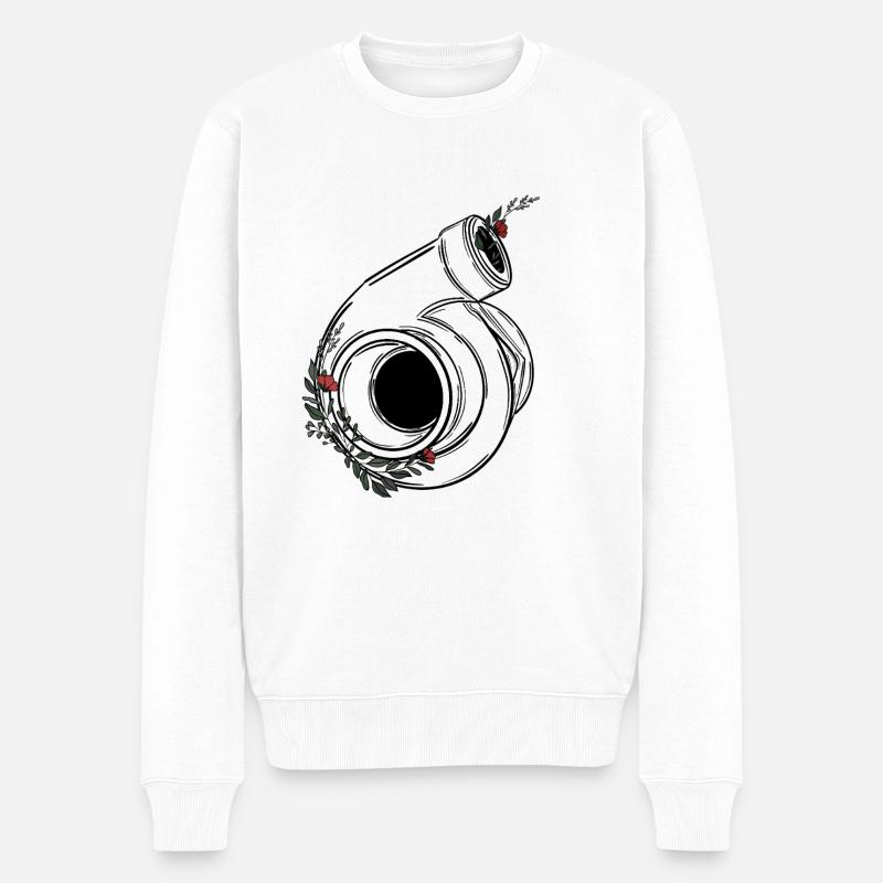 Turbo - Männer Premium Bio Pullover - Weiß