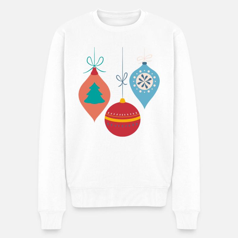Boules de noel - Pull Premium bio Homme - blanc