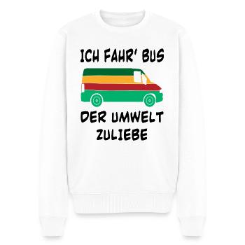 Bus Mechaniker Geschenk Wagen Autofans - Männer Premium Bio Pullover - Weiß - Vorne - Thijin (182cm)
