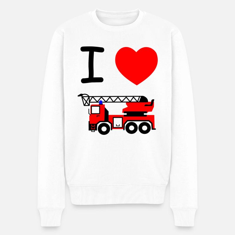 Pompiers - Pull Premium bio Homme - blanc