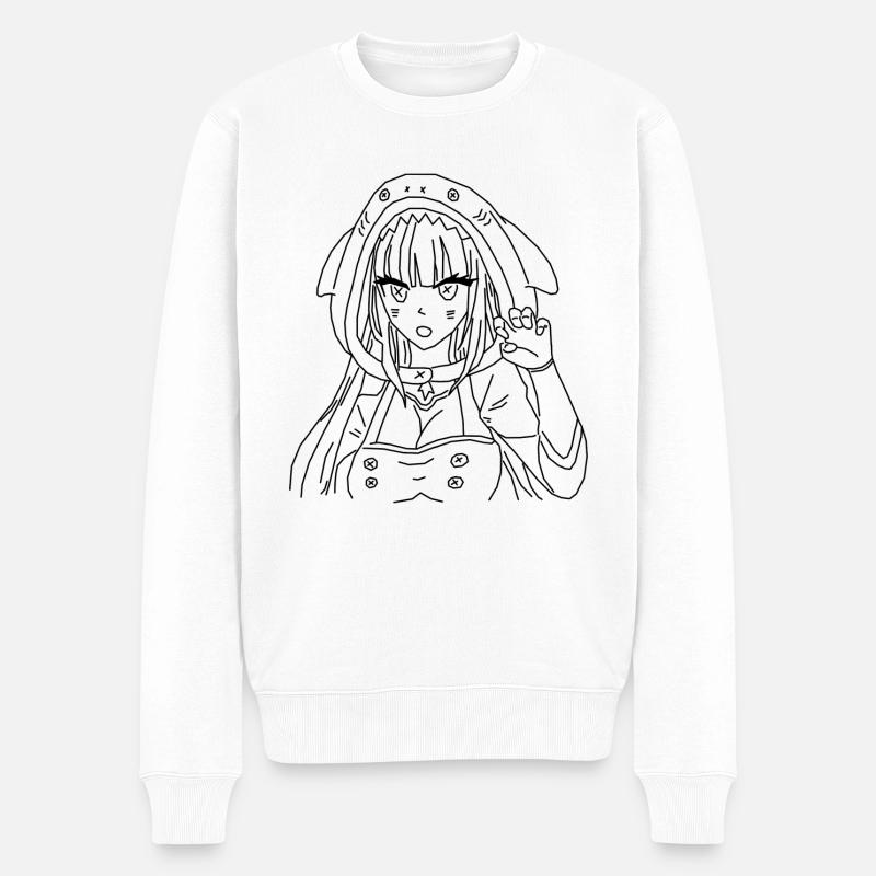"CALLIOPE X GURA" - Männer Premium Bio Pullover - Weiß