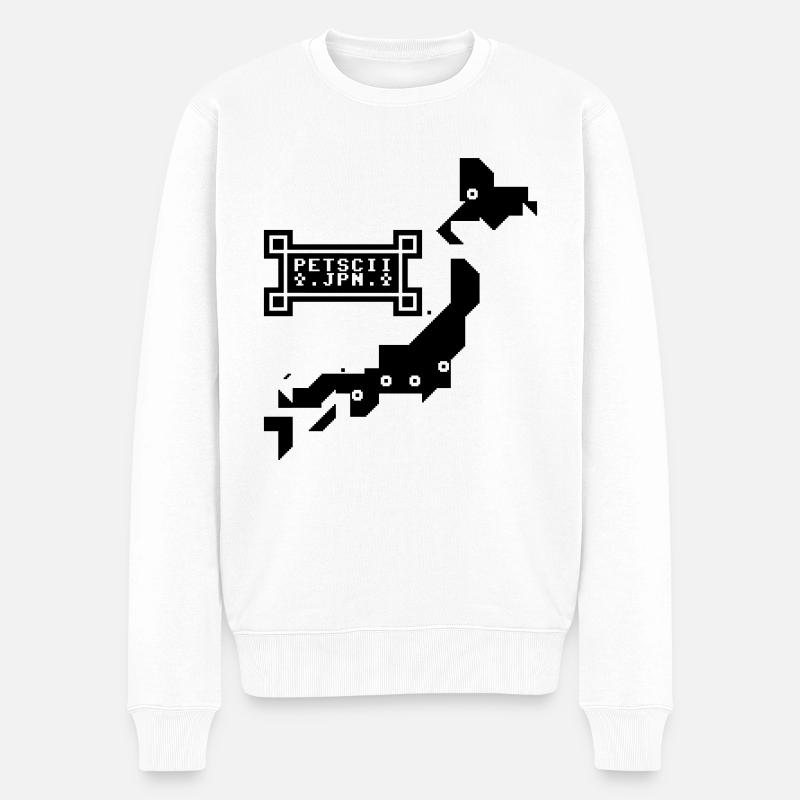 PETSCII japan - Männer Premium Bio Pullover - Weiß