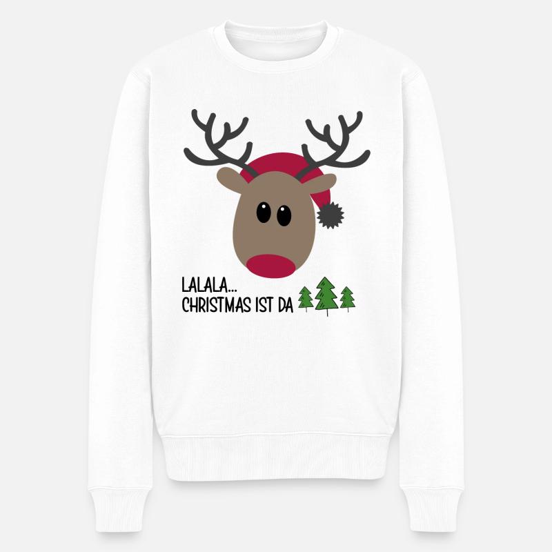 Weihnachten - Männer Premium Bio Pullover - Weiß
