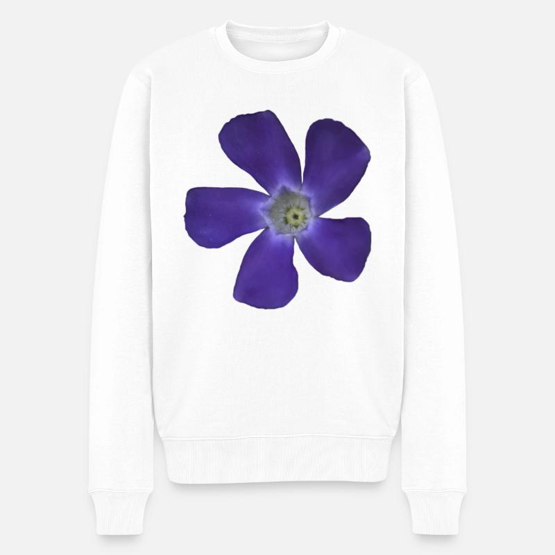 immergrün klein hell - Männer Premium Bio Pullover - Weiß