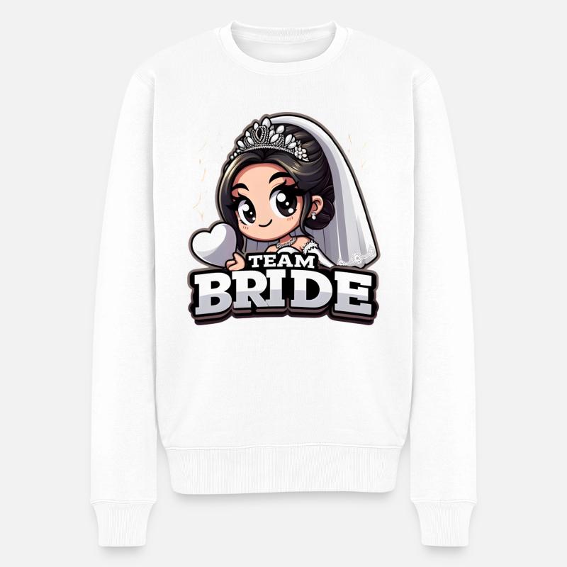 Team Bride - Männer Premium Bio Pullover - Weiß