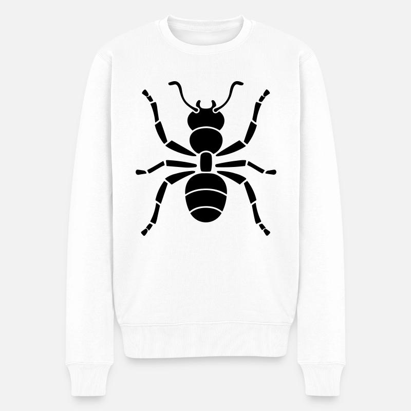 Ameise - Männer Premium Bio Pullover - Weiß