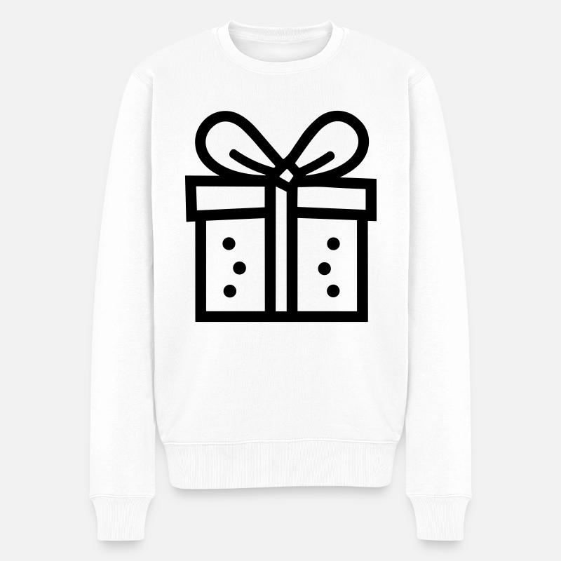 Boite icon de cadeau - Pull Premium bio Homme - blanc