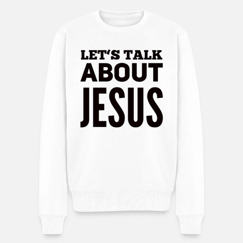 Parlons de Jésus - Pull Premium bio Homme - blanc