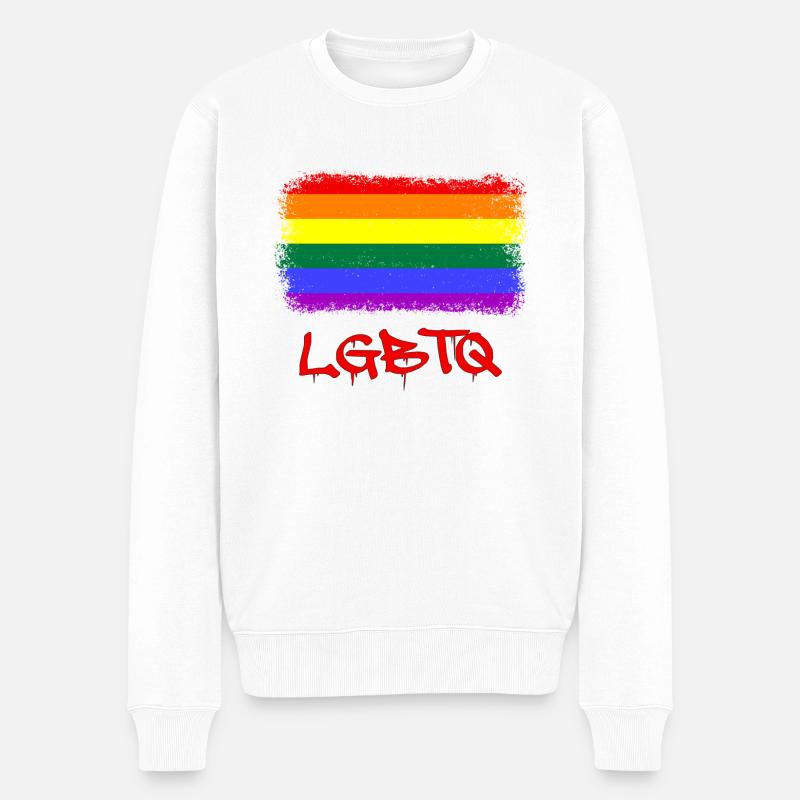 lgbtq, pride month - Männer Premium Bio Pullover - Weiß