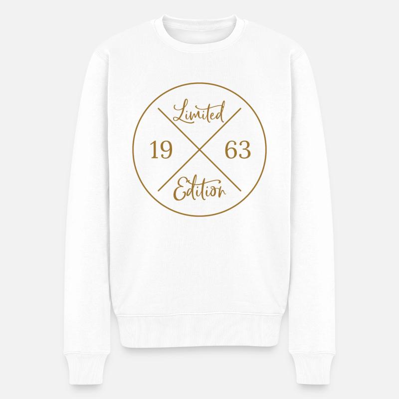 Limited Edition 1963 - Männer Premium Bio Pullover - Weiß