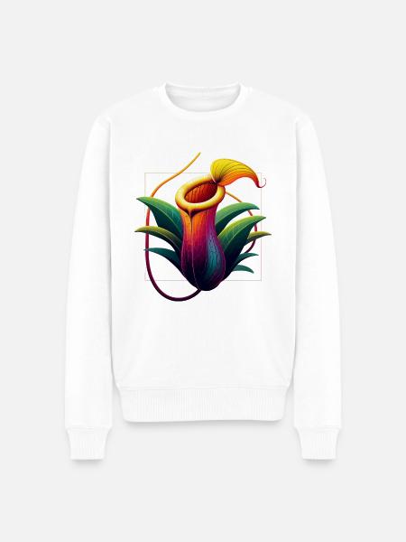 Nepenthes Pitcher Plant Colorful Carnivores - Men's Premium Organic Jumper - white