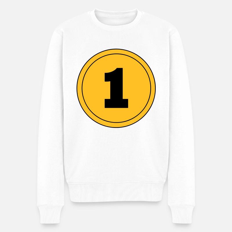 Numéro 1 - Pull Premium bio Homme - blanc