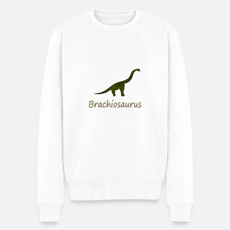 Brachiosaurus - Männer Premium Bio Pullover - Weiß