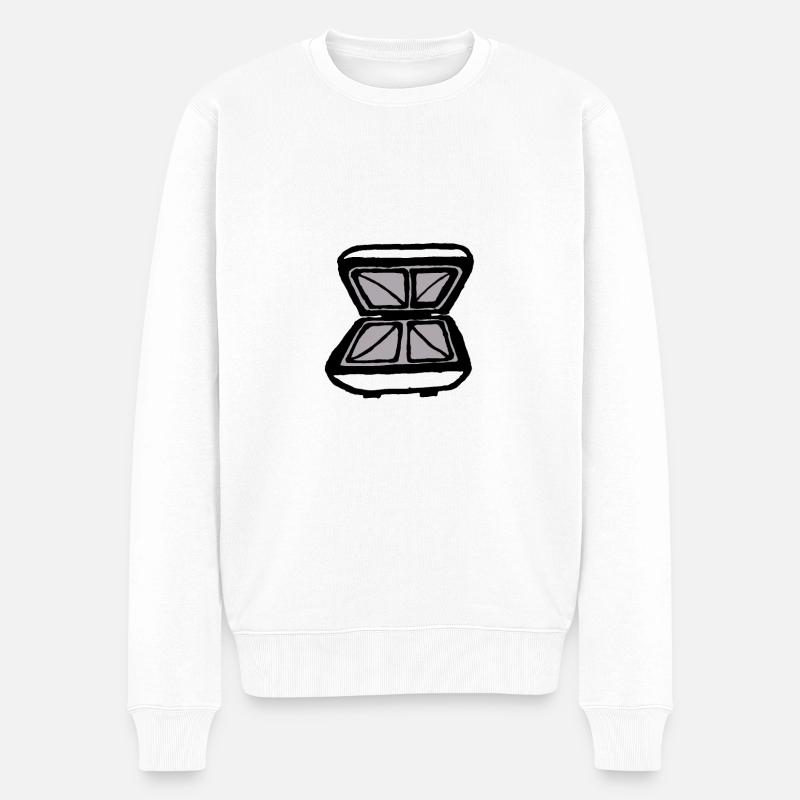 Sandwichtoaster - Männer Premium Bio Pullover - Weiß