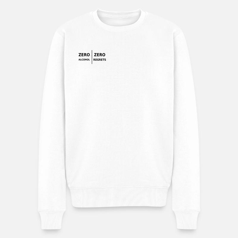 Aucun alcool, aucun regret - Pull Premium bio Homme - blanc