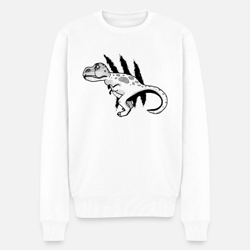 T-Rex - Pull Premium bio Homme - blanc