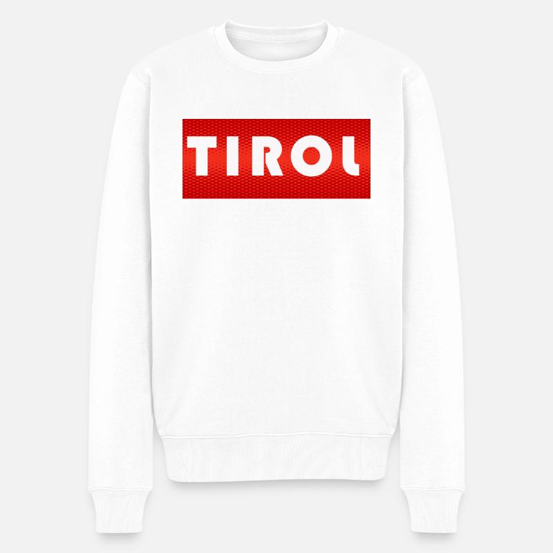 TIROL - Männer Premium Bio Pullover - Weiß