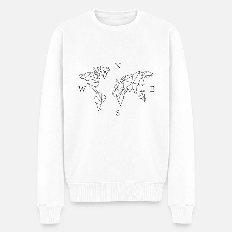 Le monde est géométrique - Pull Premium bio Homme - blanc