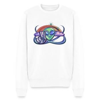 Vêtements extraterrestres - Pull Premium bio Homme - blanc - Devant - Thijin (182cm)