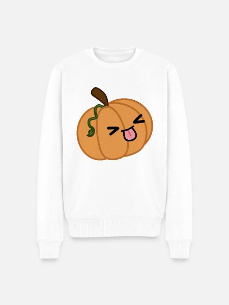 Kawaii pumpkin - Men's Premium Organic Jumper - white