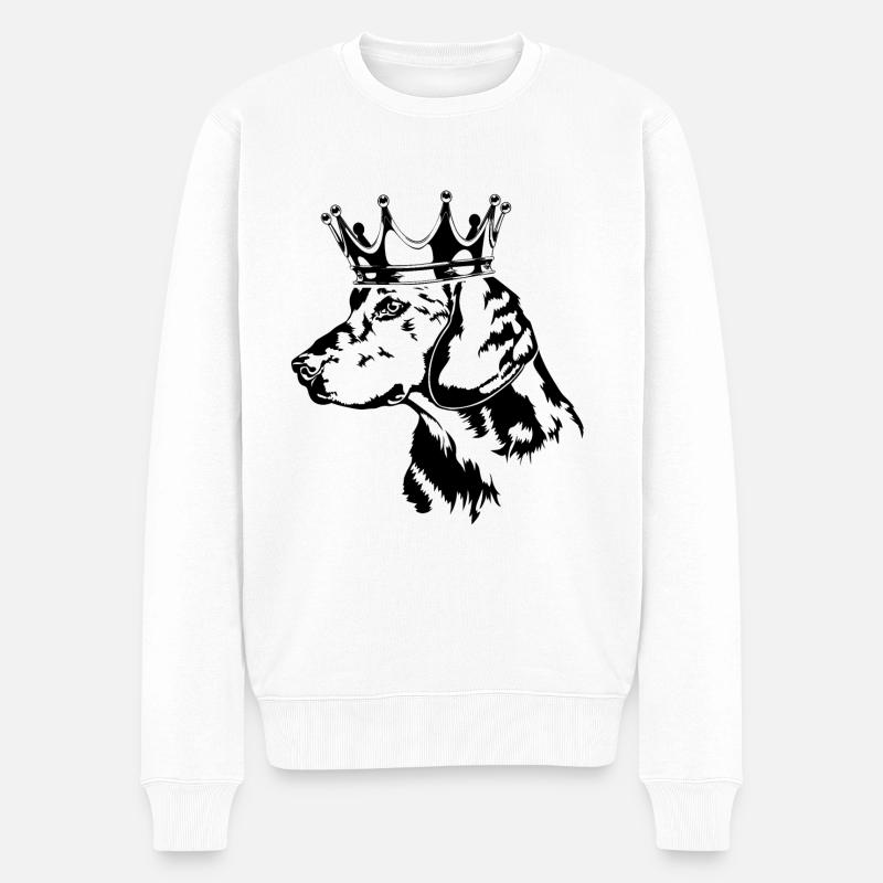 ALPENLÄNDISCHE DACHSBRACKE Krone Hunde Wilsigns - Pull Premium bio Homme - blanc
